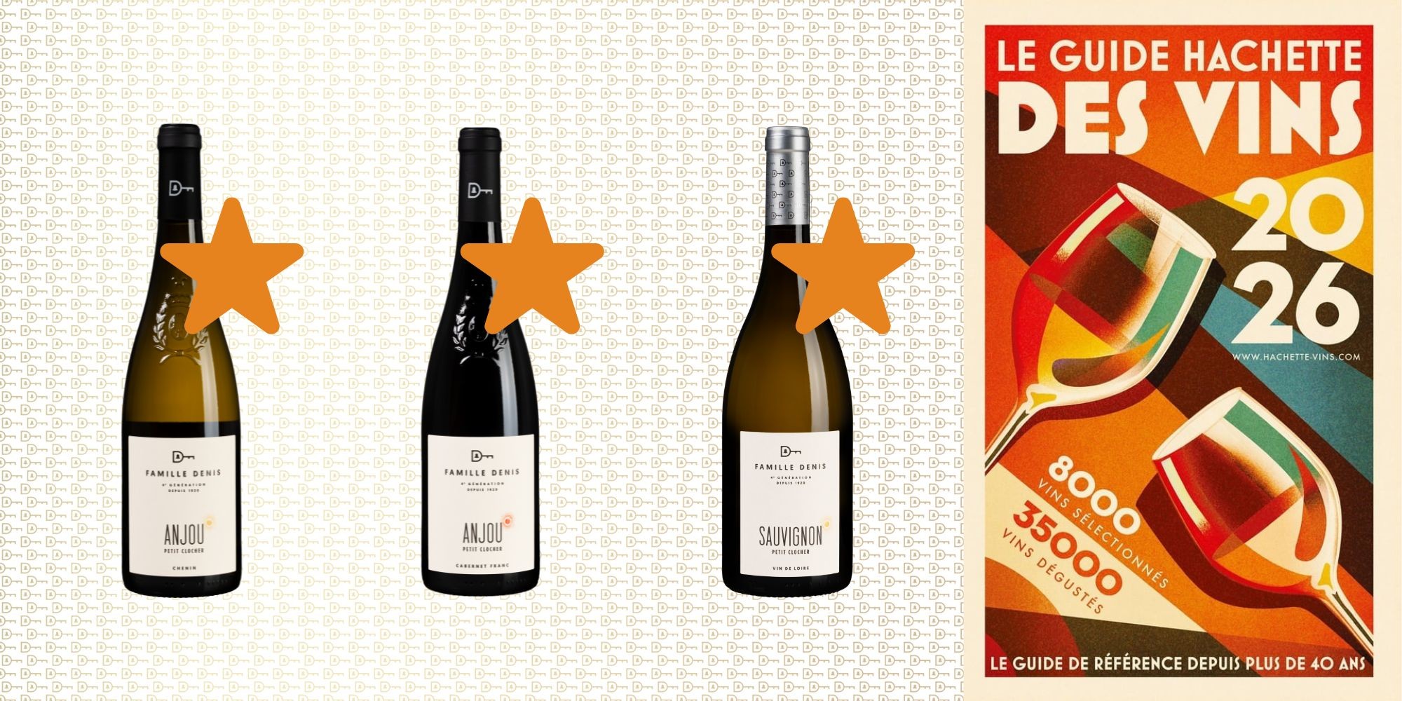 Guide Hachette 2026 : 3 vins primés Famille Denis